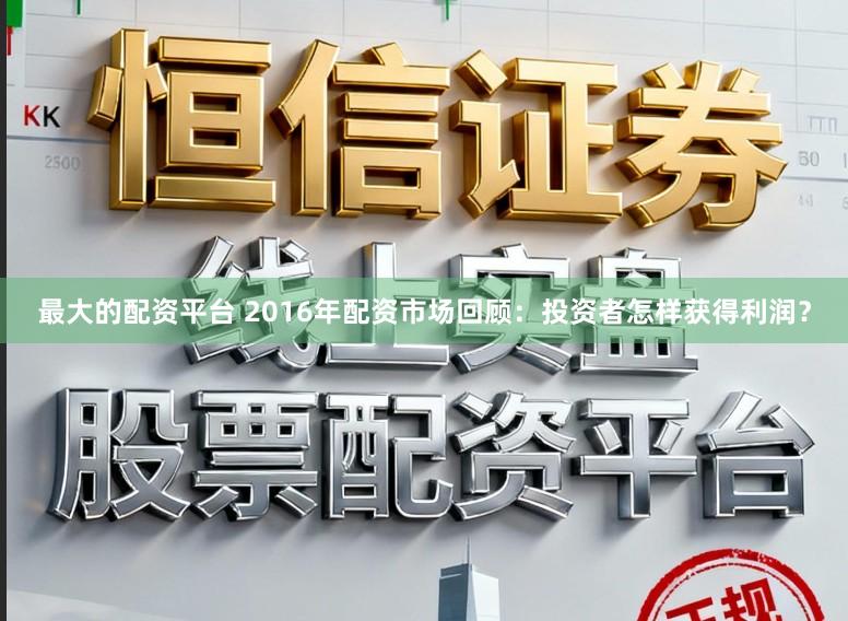 最大的配资平台 2016年配资市场回顾：投资者怎样获得利润？