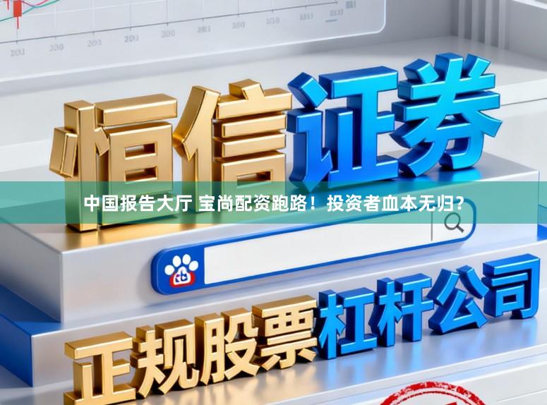 中国报告大厅 宝尚配资跑路！投资者血本无归？